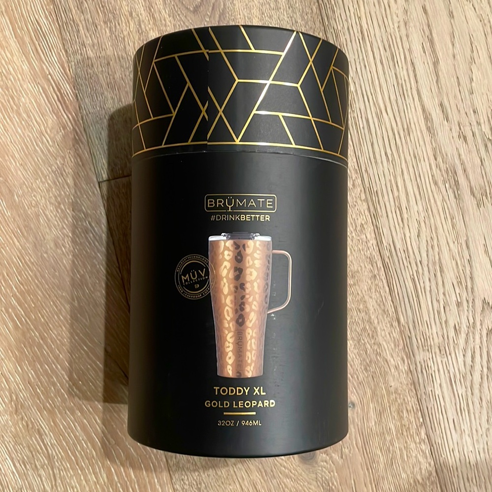 Brumate Gold Leopard XL Toddy 32 oz